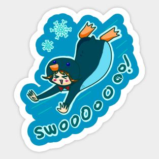 Penguin - Kigurumi Slacker Girl Sticker